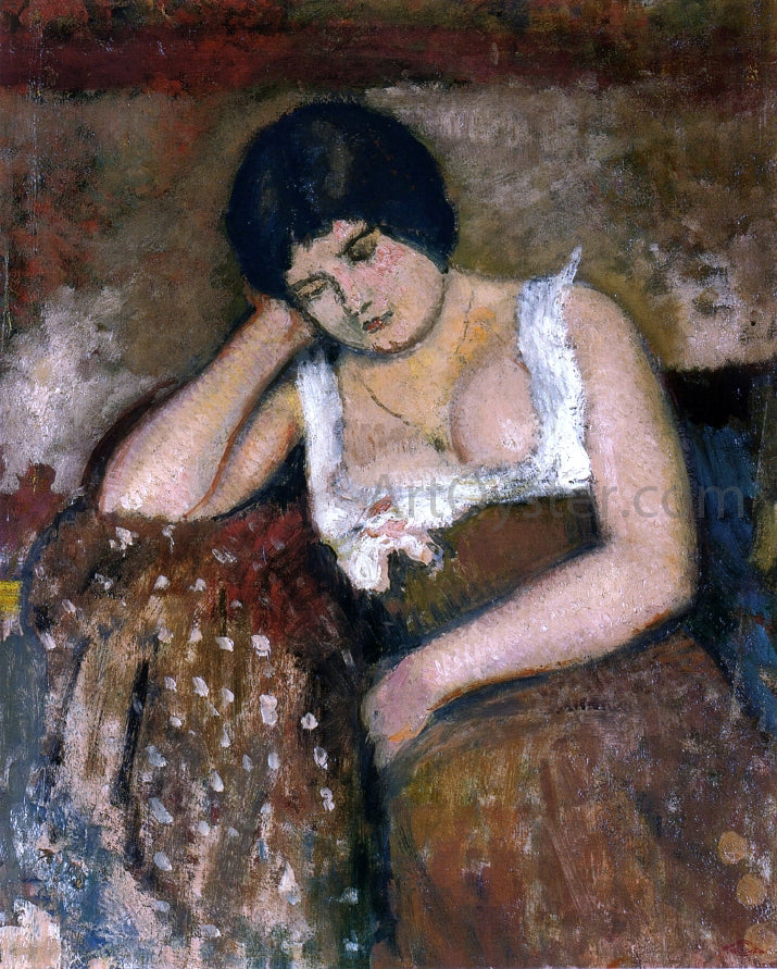 Georges Lemmen Seated Woman - Canvas Print