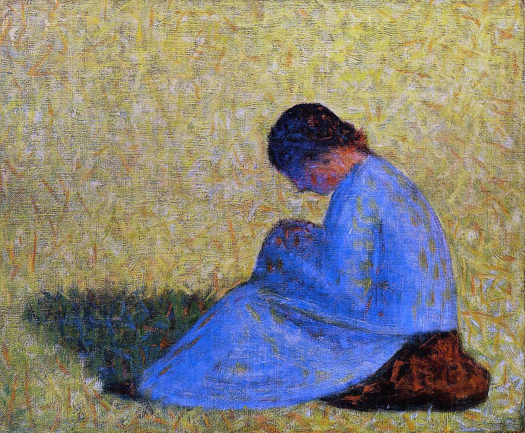 Georges Seurat Seated Woman - Canvas Print