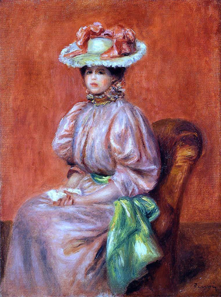 Pierre Auguste Renoir Seated Woman - Canvas Print