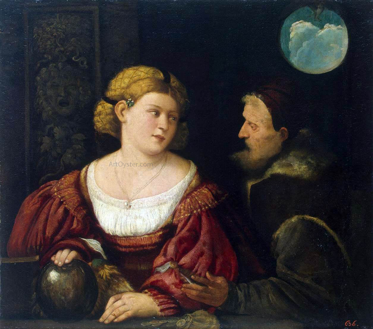 Giovanni Cariani Seduction - Canvas Print