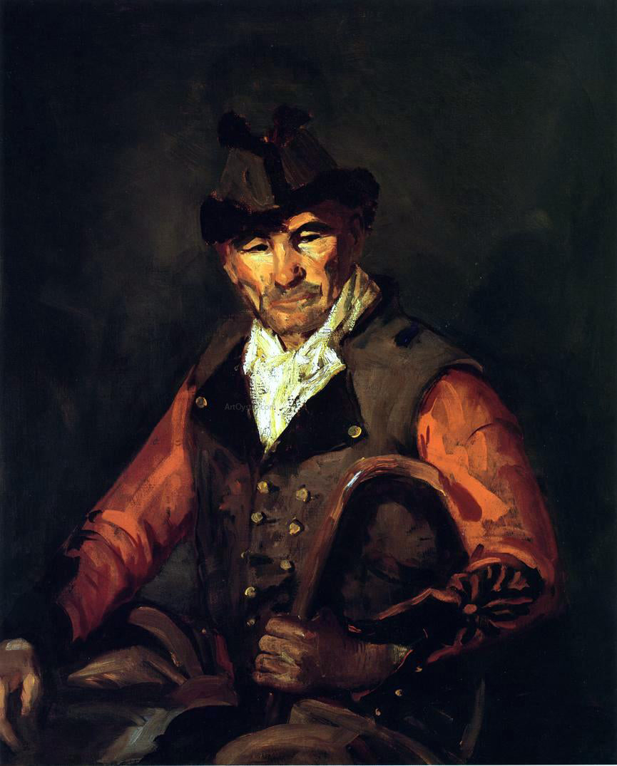 Robert Henri Segovia Man in Fur-Trimmed Hat - Canvas Print