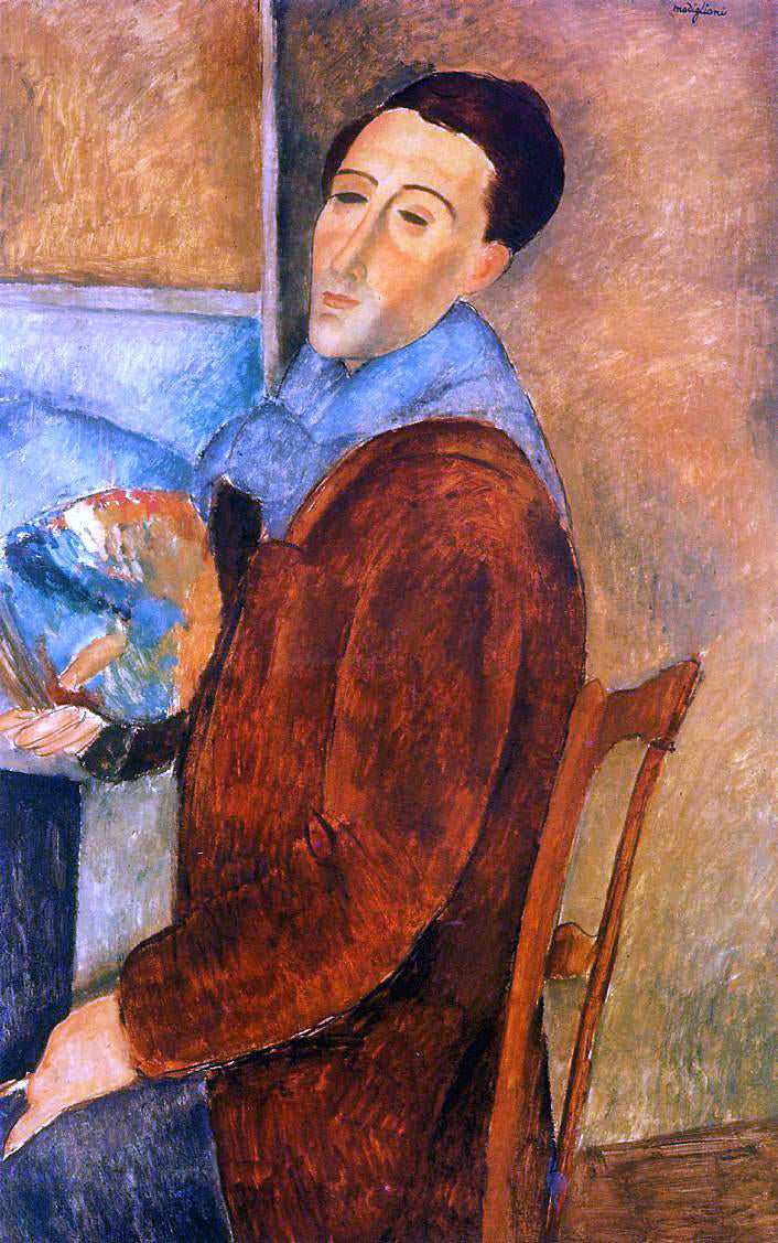 Amedeo Modigliani Self Portrait - Canvas Print