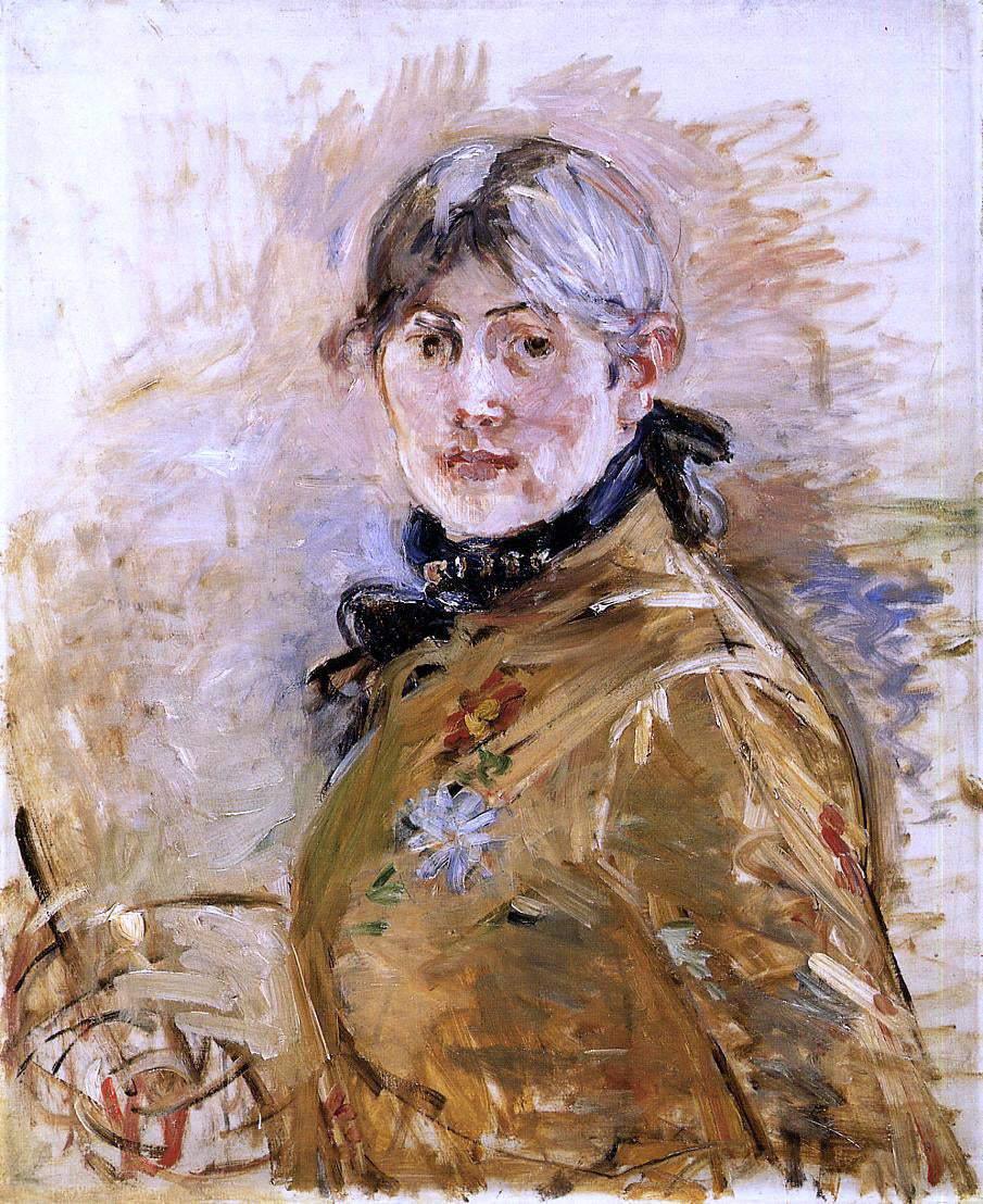 Berthe Morisot Self Portrait - Canvas Print