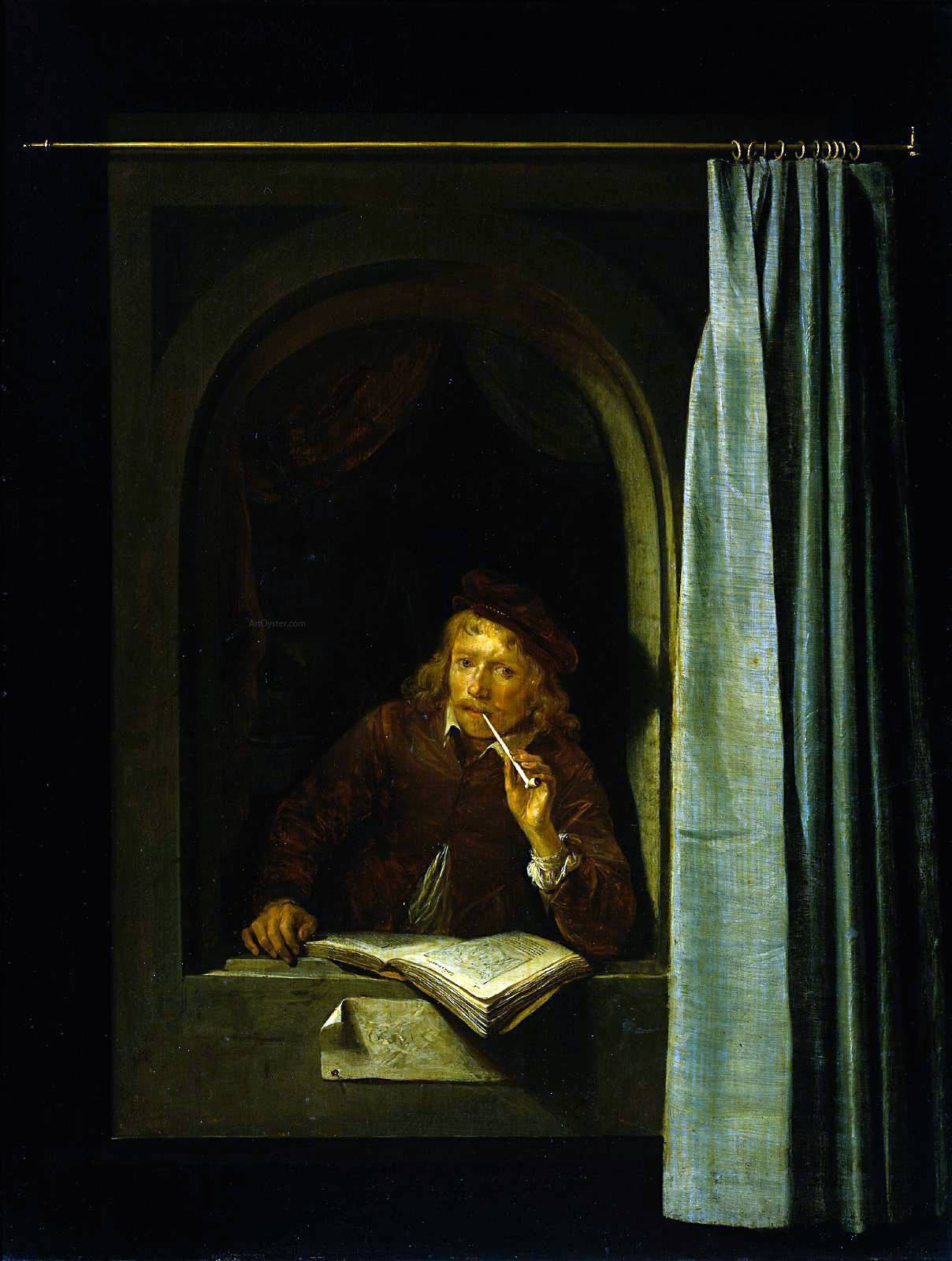 Gerrit Dou Self Portrait - Canvas Print