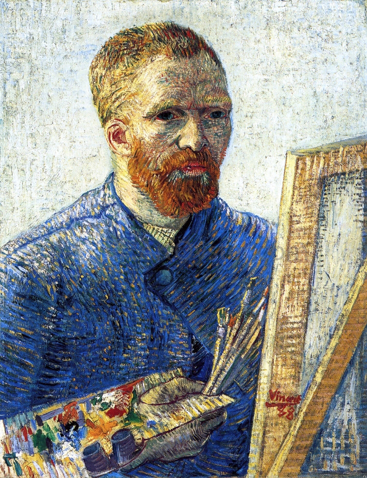 Vincent Van Gogh Self Portrait as a Painter (also known as Self Portrait in Front of the Easel) - Canvas Print