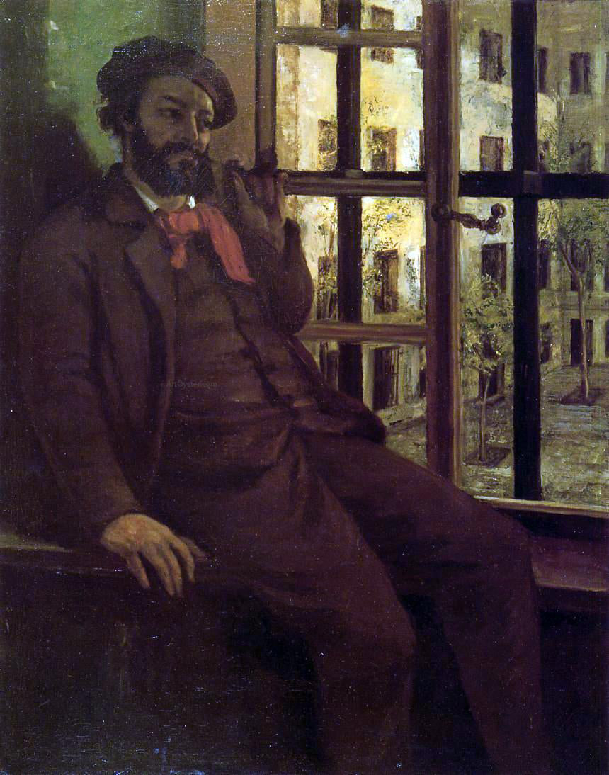 Gustave Courbet Self Portrait at Ste.-Pelagie - Canvas Print