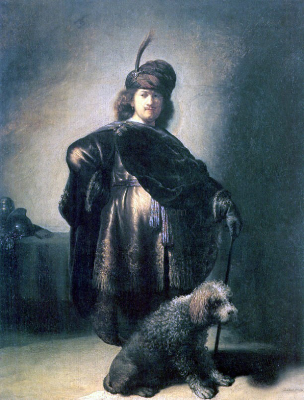 Rembrandt Van Rijn Self Portrait in Oriental Attire - Canvas Print