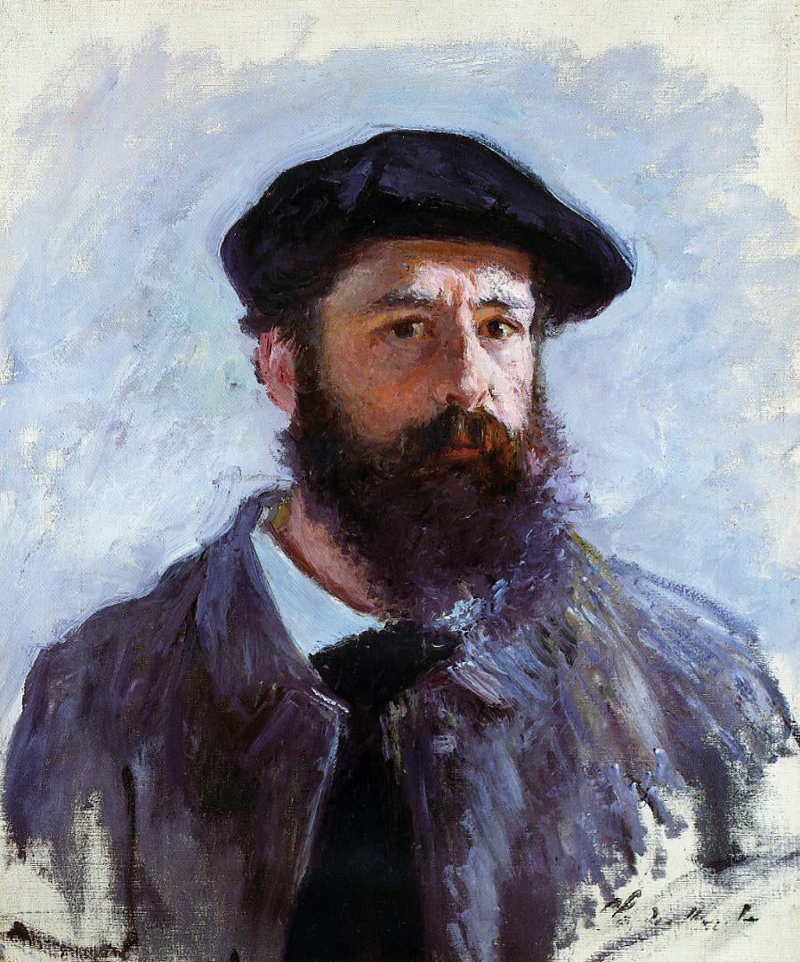 Claude Oscar Monet Self Portrait with a Beret - Canvas Print