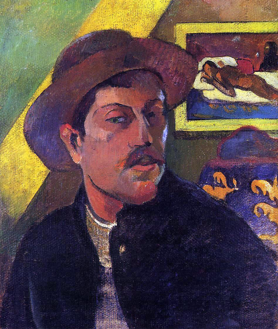 Paul Gauguin Self Portrait with Hat - Canvas Print