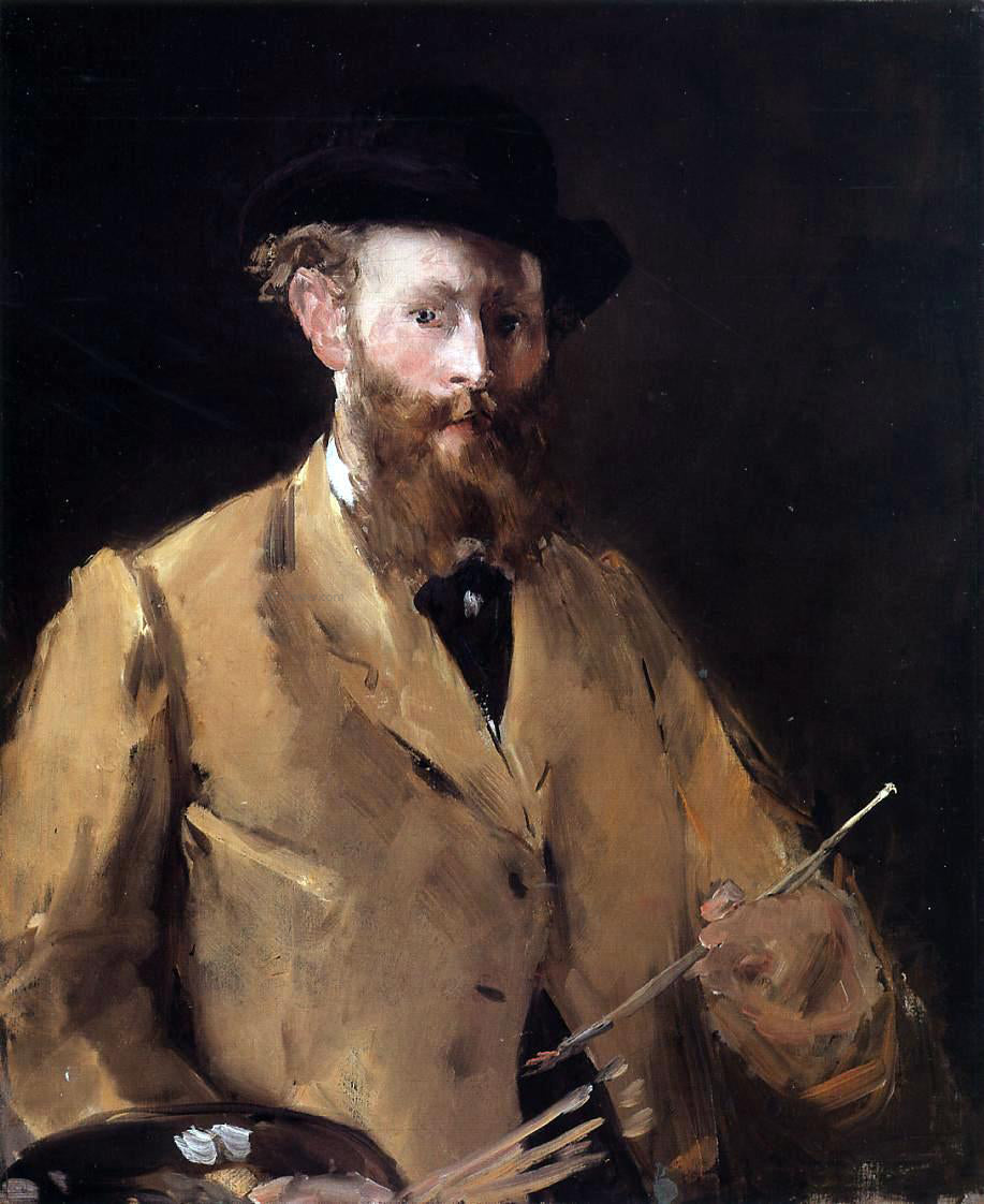 Edouard Manet Self Portrait with Palette - Canvas Print