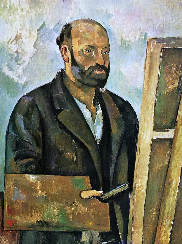 Paul Cezanne Self Portrait with Palette - Canvas Print