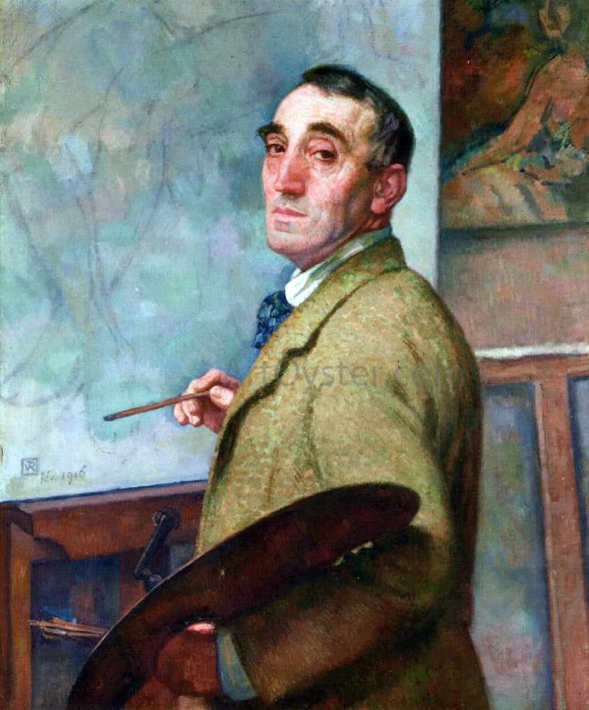 Theo Van Rysselberghe Self Portrait with Palette - Canvas Print