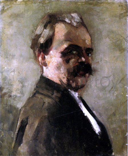 Lesser Ury Self Portrait with Spread Fingers - Canvas Print