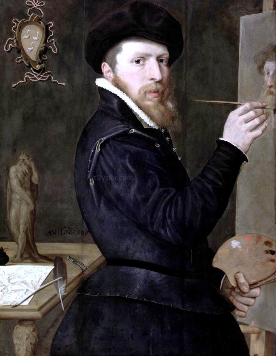 Isaac Claesz Van Swanenburg Self-Portrait - Canvas Print