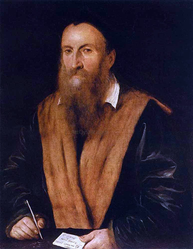 Girolamo Romanino Self-Portrait - Canvas Print