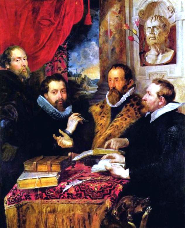 Peter Paul Rubens Selfportrait with Brother Philipp, Justus Lipsius and Another Scholar - Canvas Print