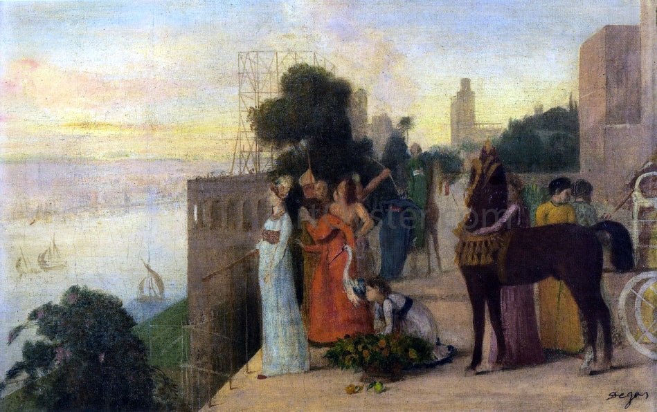 Edgar Degas Semiramis Building a City - Canvas Print