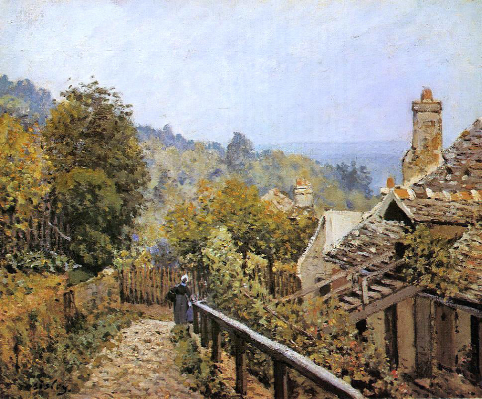 Alfred Sisley Sentier de la Mi-Cote, Louveciennes - Canvas Print