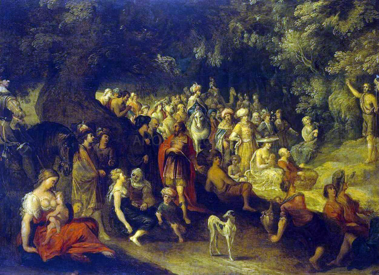 III Hans Jordaens Sermon of St John the Baptist - Canvas Print