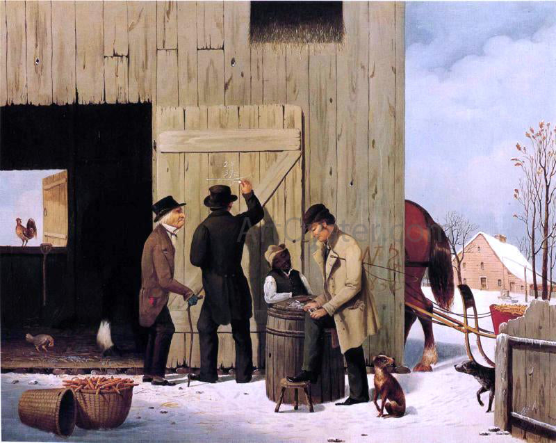 George Henry Durrie Settling a Bill - Canvas Print