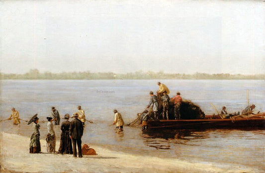 Thomas Eakins Shad Fishing at Gloucester on the Delaware River - Canvas Print