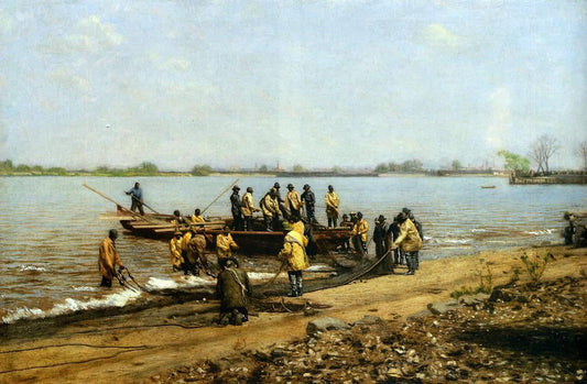 Thomas Eakins Shad Fishing at Gloucester on the Delaware River - Canvas Print