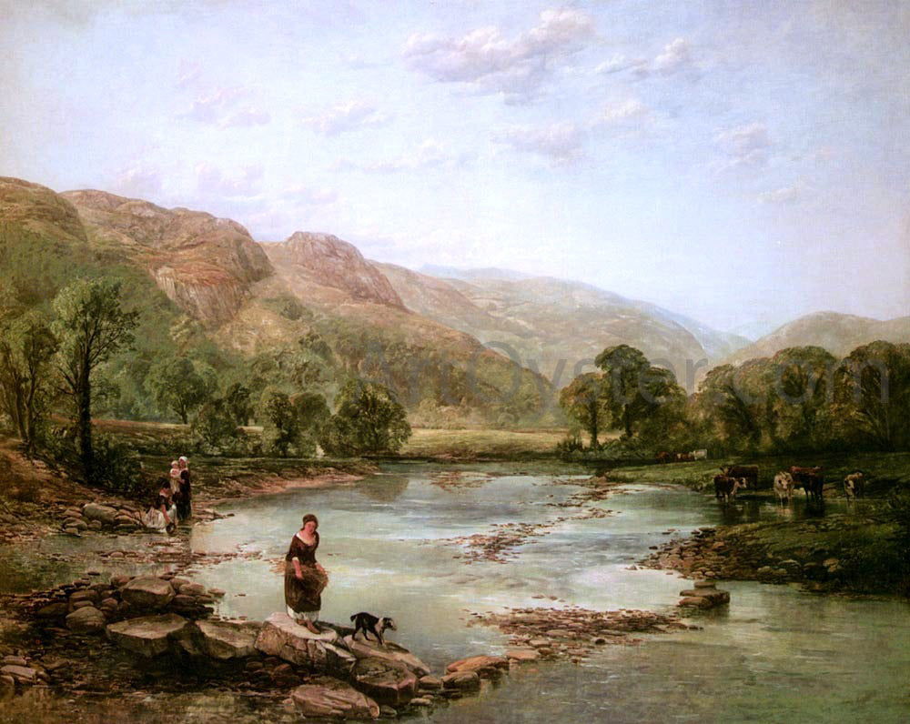 Thomas Creswick Shallow Streams - Canvas Print
