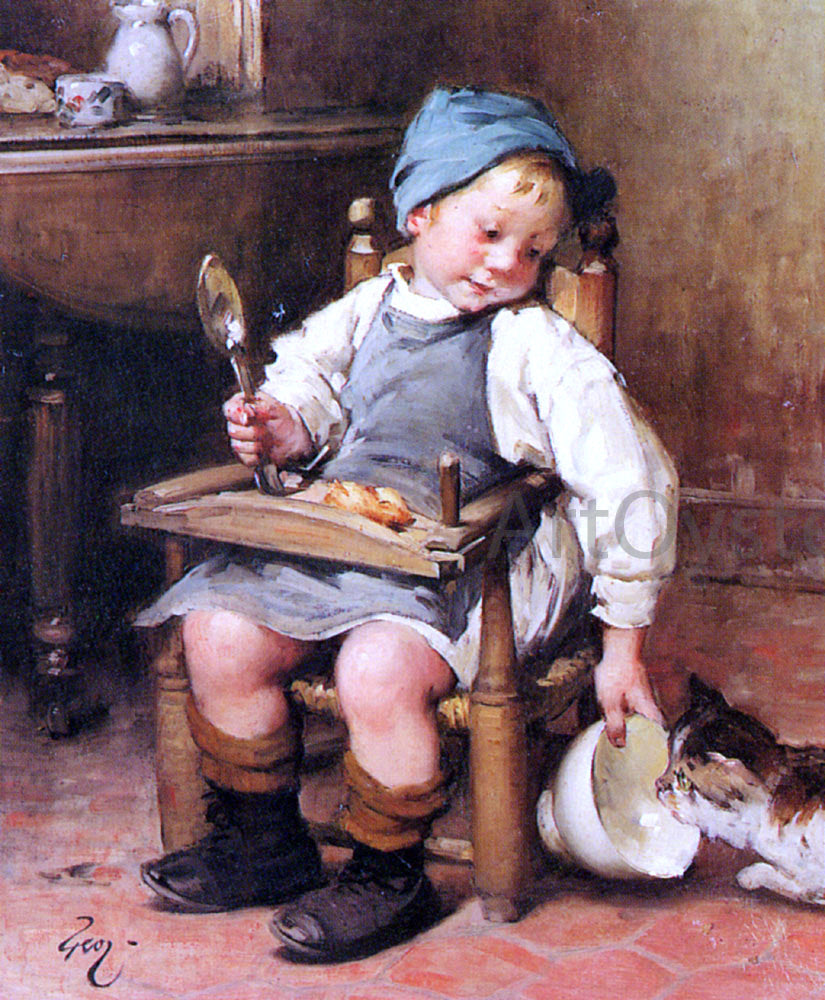 Henry Jean Geoffroy Sharing a Meal - Canvas Print