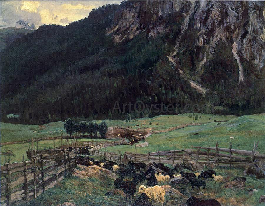 John Singer Sargent Sheepfold in the Tirol - Canvas Print