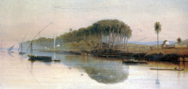Edward Lear Sheikh Abadeh on the Nile - Canvas Print