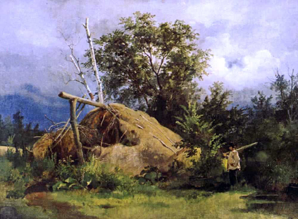 Ivan Ivanovich Shishkin Shelter of Branches - Canvas Print