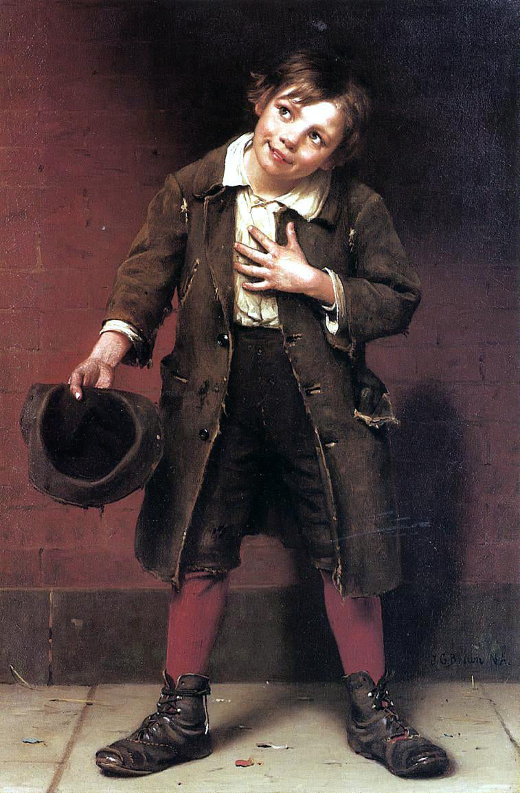 Fritz Von Lenbach Shepard Boy - Canvas Print