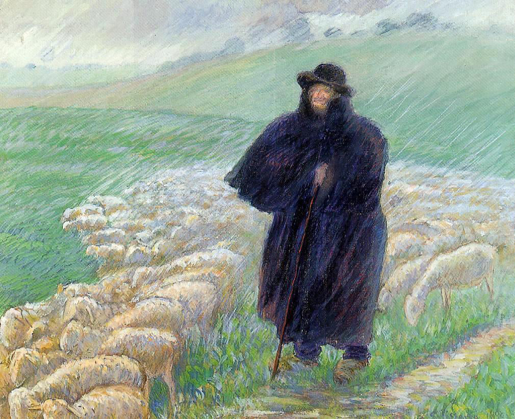 Camille Pissarro Shepherd in a Downpour - Canvas Print