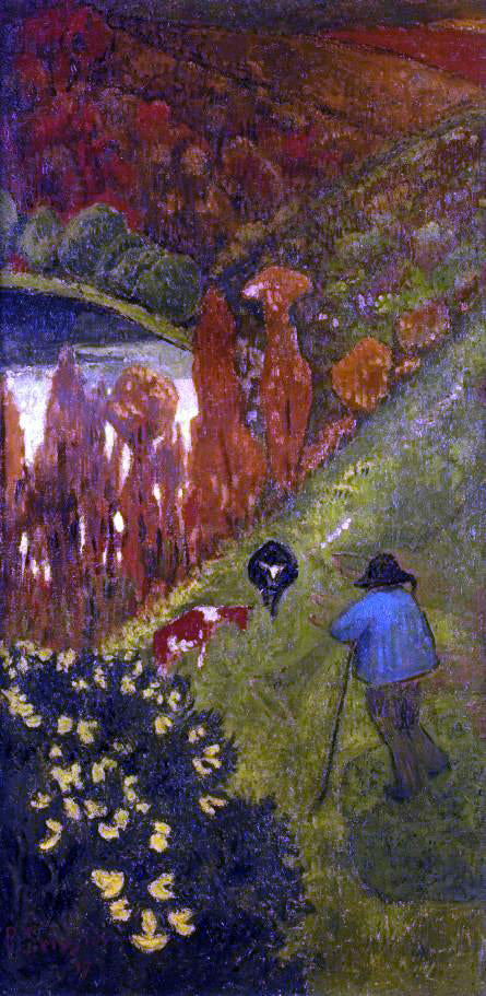 Paul Serusier Shepherd in the Valley of Chateauneuf - Canvas Print
