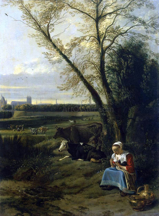 Jan Siberechts Shepherdess - Canvas Print