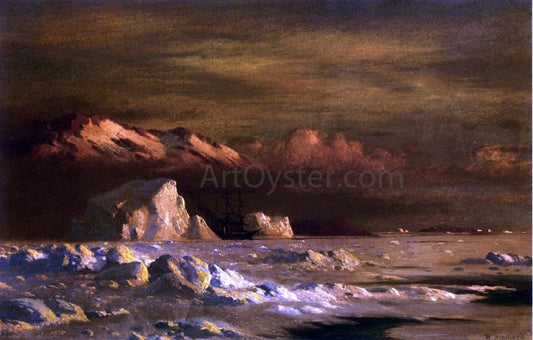 William Bradford Ship and Icebergs - Canvas Print