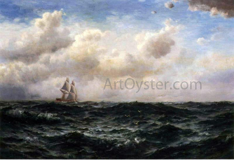 Edward Moran Ship at Sea - Canvas Print