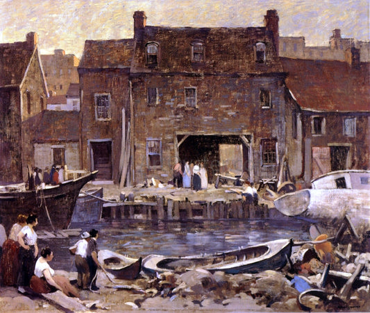 Robert Spencer Ship Chandler's Row - Canvas Print