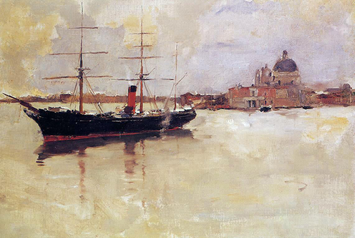 Frank Duveneck Ship in Grand Canal - Canvas Print