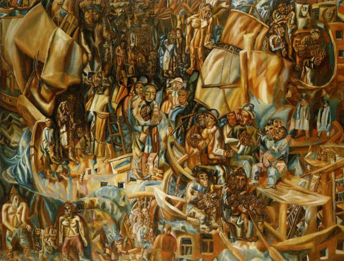 Pavel Filonov Ships - Canvas Print