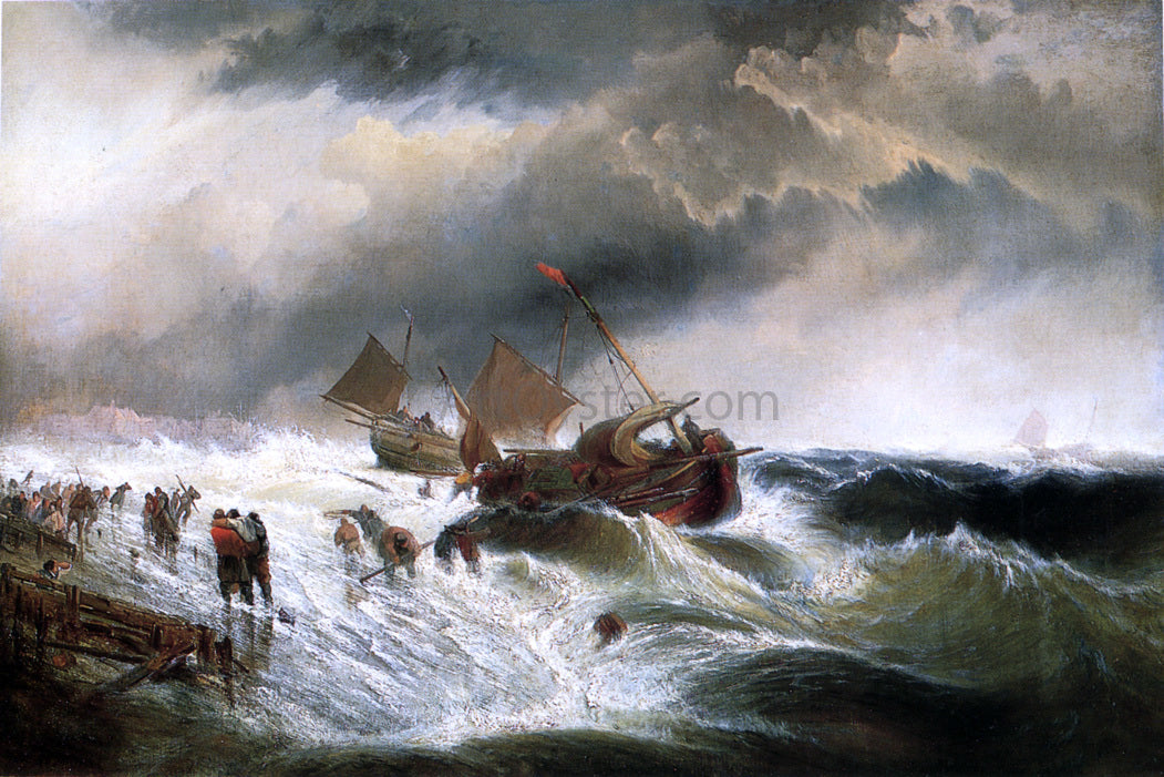Edward Moran A Shipwreck - Canvas Print