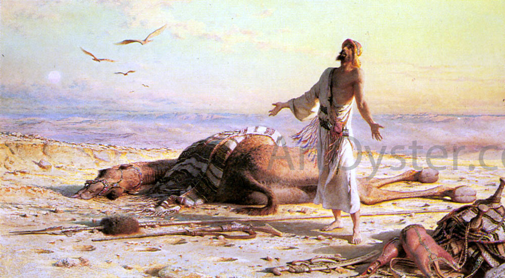 Carl Haag Shipwreck in the Desert - Canvas Print