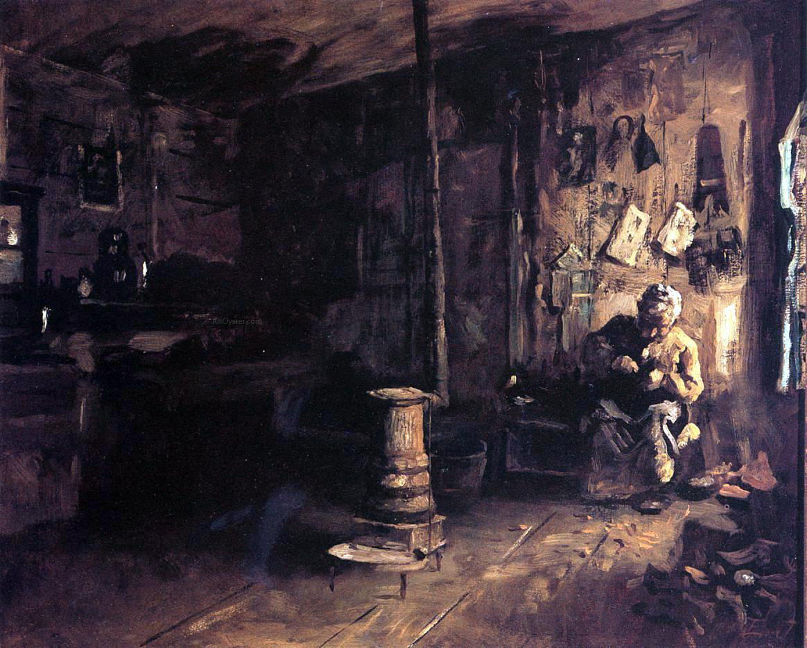 Eastman Johnson Shoemaker Haberty's Shop - Canvas Print