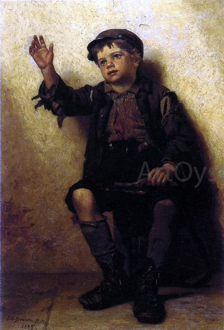 John George Brown Shoeshine Boy - Canvas Print