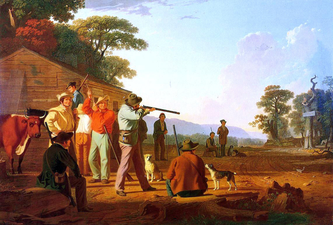 George Caleb Bingham Shooting for the Beef - Canvas Print