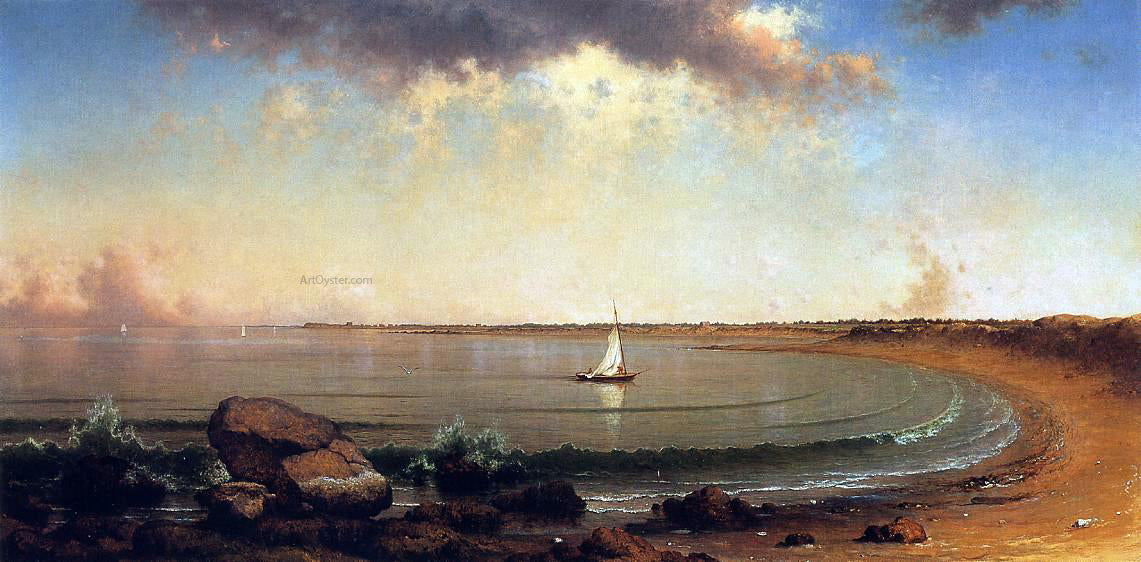 Martin Johnson Heade Shore Scene: Point Judith - Canvas Print