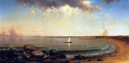 Martin Johnson Heade Shore Scene: Point Judith - Canvas Print