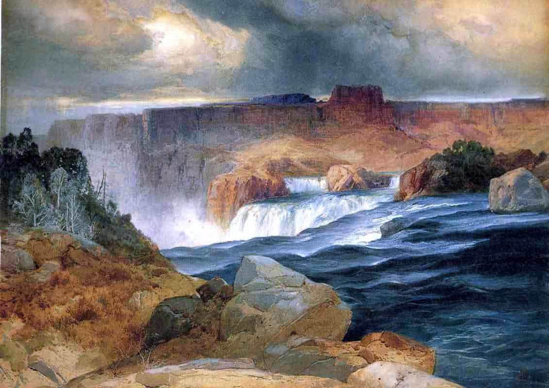 Thomas Moran Shoshone Falls, Idaho - Canvas Print