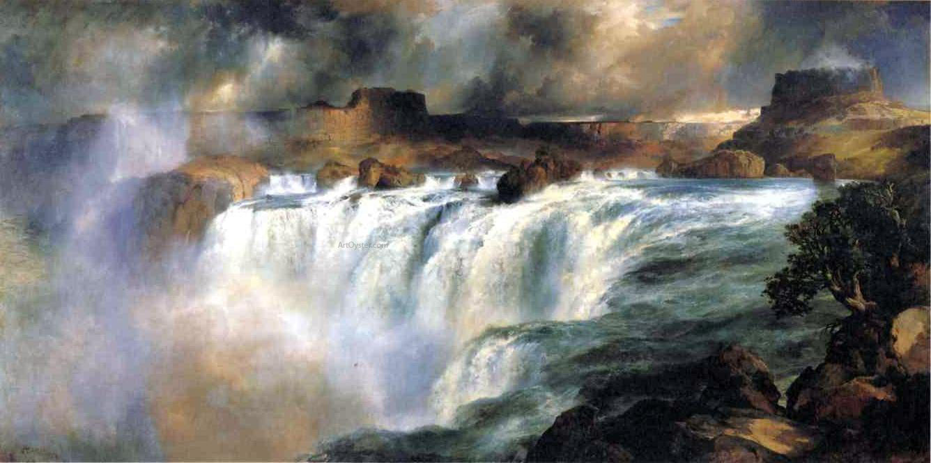 Thomas Moran Shoshone Falls on the Snake River - Canvas Print