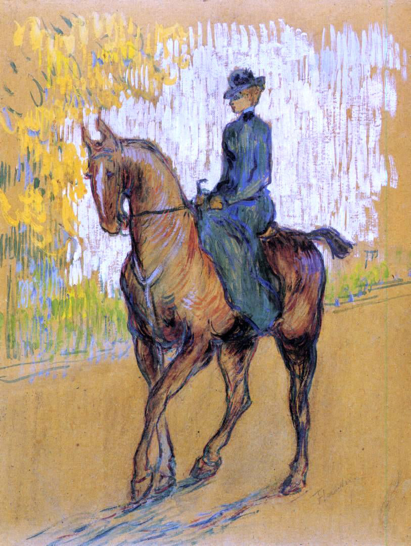 Henri De Toulouse-Lautrec Side-Saddle - Canvas Print